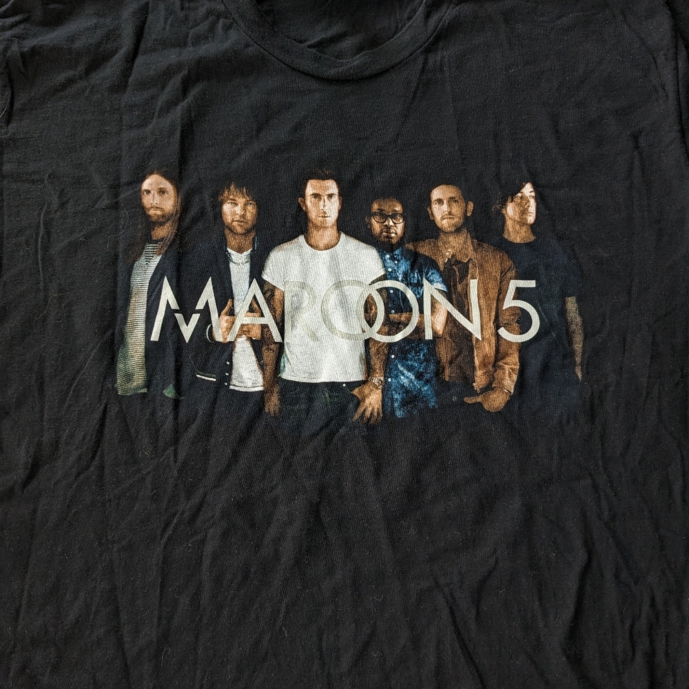 2016 MAROON 5 Concert Tour XL T-Shirt Adam Levine Black Short Sleeves USA